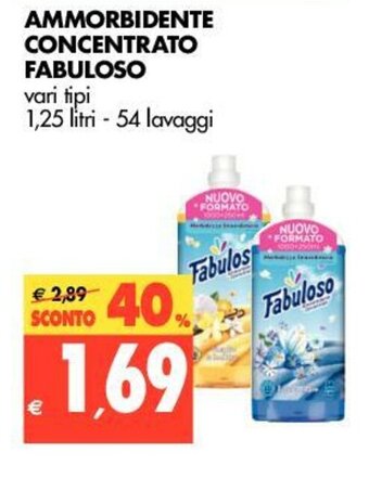 Tigros Fabuloso Ammorbidente Concentrato 1,25 litri 54 lavaggi offerta