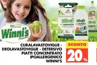 Tigros 20% Sconto Winni's Curalavastoviglie-Deolavastoviglie-Detersivo Piatti Concentrato Ipoallergenico offerta