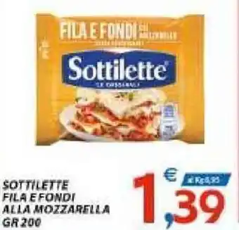 Vivo Supermercati Sottilette Fila e Fondi Alla Mozzarella 200gr offerta