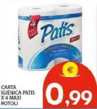 Vivo Supermercati Patis Carta Igienica x 4 maxi rotoli offerta
