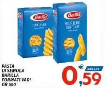 Vivo Supermercati Barilla Pasta di Semola Formati vari 500gr offerta
