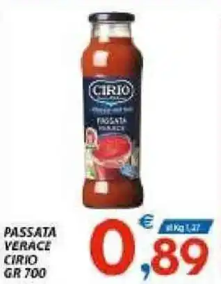 Vivo Supermercati Cirio Passata Verace 700gr offerta