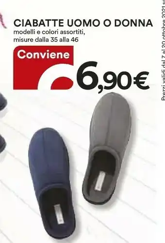 Coop Ciabatte Uomo O Donna offerta