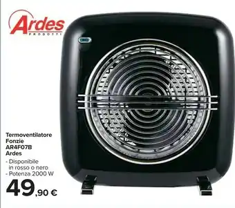 Carrefour Market Ardes AR4F07B Stufetta Elettrica Riscaldatore Ambiente Elettrico Con Ventilatore Interno Nero 2000 W offerta