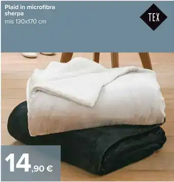Carrefour Market Tex Plaid In Microfibra Sherpa offerta