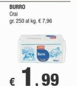 Crai Burro offerta