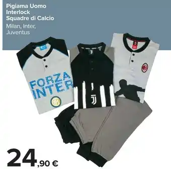 Carrefour Market Pigiama Uomo Interlock Squadre Di Calcio offerta