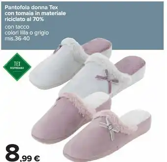 Carrefour Market Tex Pantofola Donna offerta