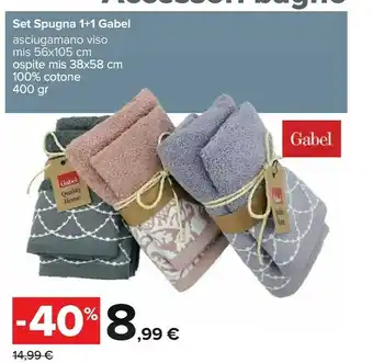 Carrefour Market Gabel Set Spugna 1+1 offerta