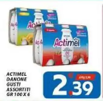 Vivo Supermercati Actimel Danone gusti assortiti 100gr x 6 offerta