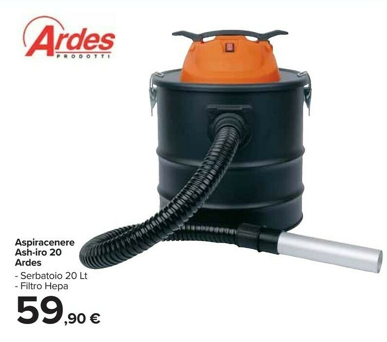 Ardes ASH-IRO 20 Aspiracenere offerta di Carrefour