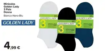 Carrefour Golden Lady Minicalza 3 Paia Donna offerta