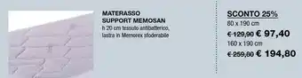 Iper La Grande Materasso Support Memosan offerta