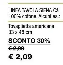 Iper La Grande Tovaglietta Americana offerta