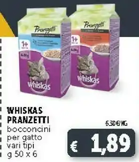 Deco Supermercati Whiskas Pranzetti Bocconcini Per Gatto offerta