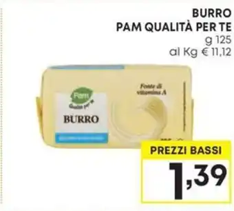 Pam BURRO PAM QUALITÀ PER TE g 125 offerta
