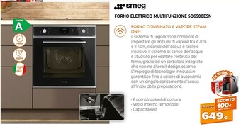 Expert Smeg Forno Elettrico Multifunzione SO6500ESN offerta