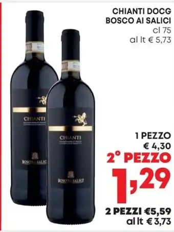 Pam CHIANTI DOCG BOSCO AI SALICI cl 75 offerta
