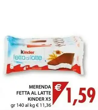 Kinder Merenda Fetta Al Latte
