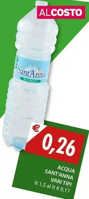 Mercatò Sant'anna Sant'Anna - Acqua Minerale Naturale 1500 g(ml) offerta