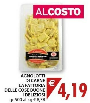Mercatò La Fattoria Delle Cose Buone Agnolotti Di Carne I Deliziosi offerta