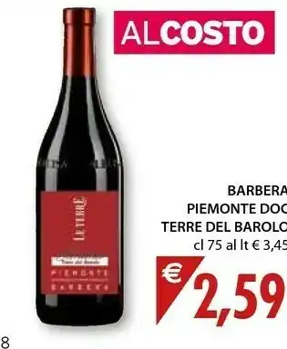 Mercatò Terre Del Barolo Barbera Piemonte 750 Ml offerta