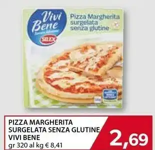 Mercatò Selex Pizza Margherita Surgelata Senza Glutine Vivi Bene offerta