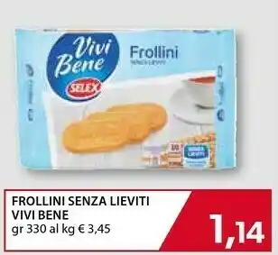 Mercatò Selex Frollini Di Farina Con Riso Vivi Bene offerta