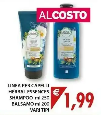 Mercatò Herbal essences Linea Per Capelli Shampoo/ Balsamo offerta