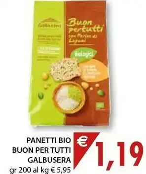 Mercatò Local Galbusera Buoni Per Tutti Con Farine Di Legumi 200 G(ml) offerta