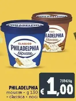Deco Supermercati Mondelez Philadelphia Sensations Mousse Classico 130 G(ml) offerta