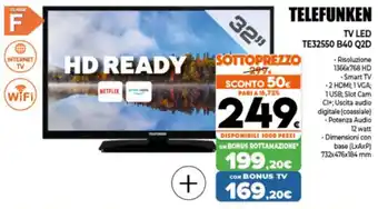 Expert Telefunken TV LED TE32550 B40 Q2D offerta