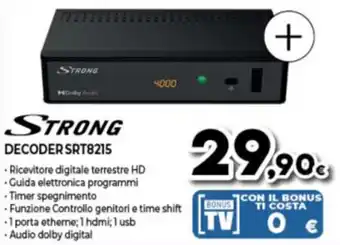 Expert Strong Decoder SRT8215 offerta