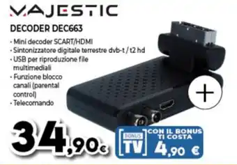 Expert Majestic Decoder DEC663 offerta