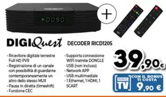 Expert DigiQuest Decoder RICD1205 offerta
