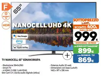 Expert TV Nanocell 65" 65NANO866PA offerta