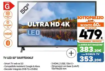 Expert TV LED 50" 50UP75006LF offerta