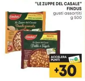 Pam "LE ZUPPE DEL CASALE" FINDUS gusti assortiti g 500 offerta