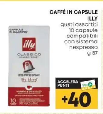 Pam CAFFÈ IN CAPSULE ILLY gusti assortiti 10 capsule compatibili con sistema nespresso g 57 offerta