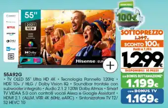 Expert Hisense 55" TV OLED 55A92G offerta