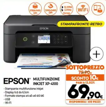 Expert EPSON Multifunzione Inkjet XP-4100 offerta
