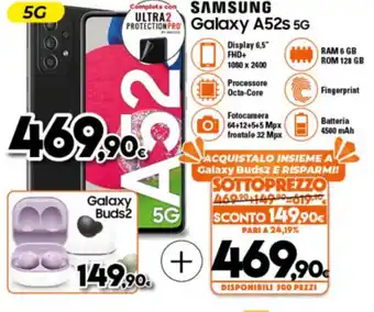 Expert Samsung Galaxy A52S 5G + Samsung Galaxy Buds2 offerta