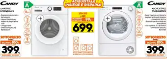 Expert Candy Lavatrice RCSS148HMCS + Candy Asciugatrice CS0EHBA2DES offerta