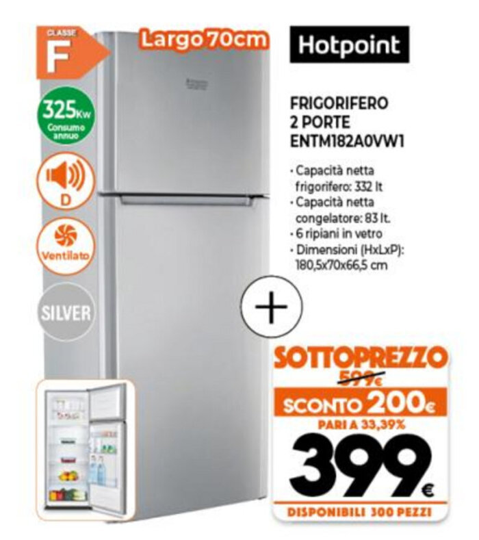 Hotpoint Frigorifero 2 Porte ENTM182A0VW1 offerta di Expert