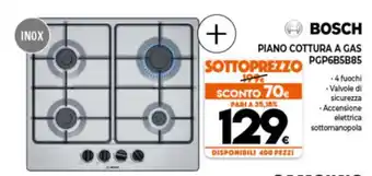 Expert Bosch Piano Cottura a Gas PGP6B5B85 offerta