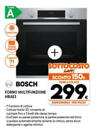 Bosch Forno Multifunzione HBA53