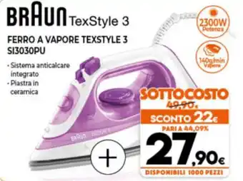 Expert Braun TexStyle 3 Ferro a Vapore SI3030PU offerta