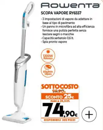 Expert Rowenta Scopa Vapore RY6557 offerta