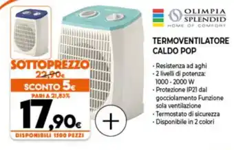 Expert Termoventilatore Caldo Pop offerta