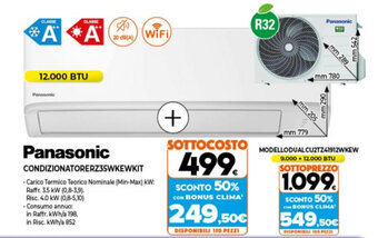 Expert Panasonic Condizionatore RZ35WKEWKIT offerta